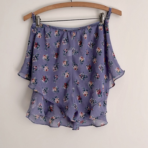 Vintage La Senza Sheer Blue Floral Two Piece Lingerie - Picture 2 of 5